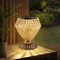 Desk Lamp Rattan Woven Solar Powered Eye-Caring Adjustable Reading Night Light